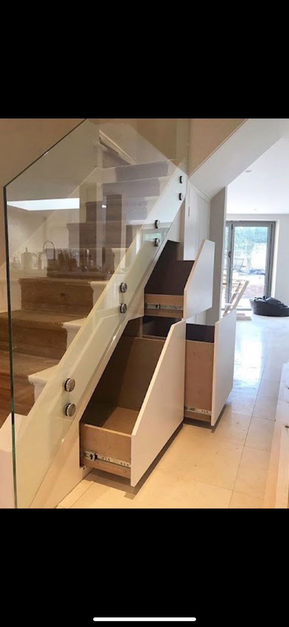 Under stairs storage open
